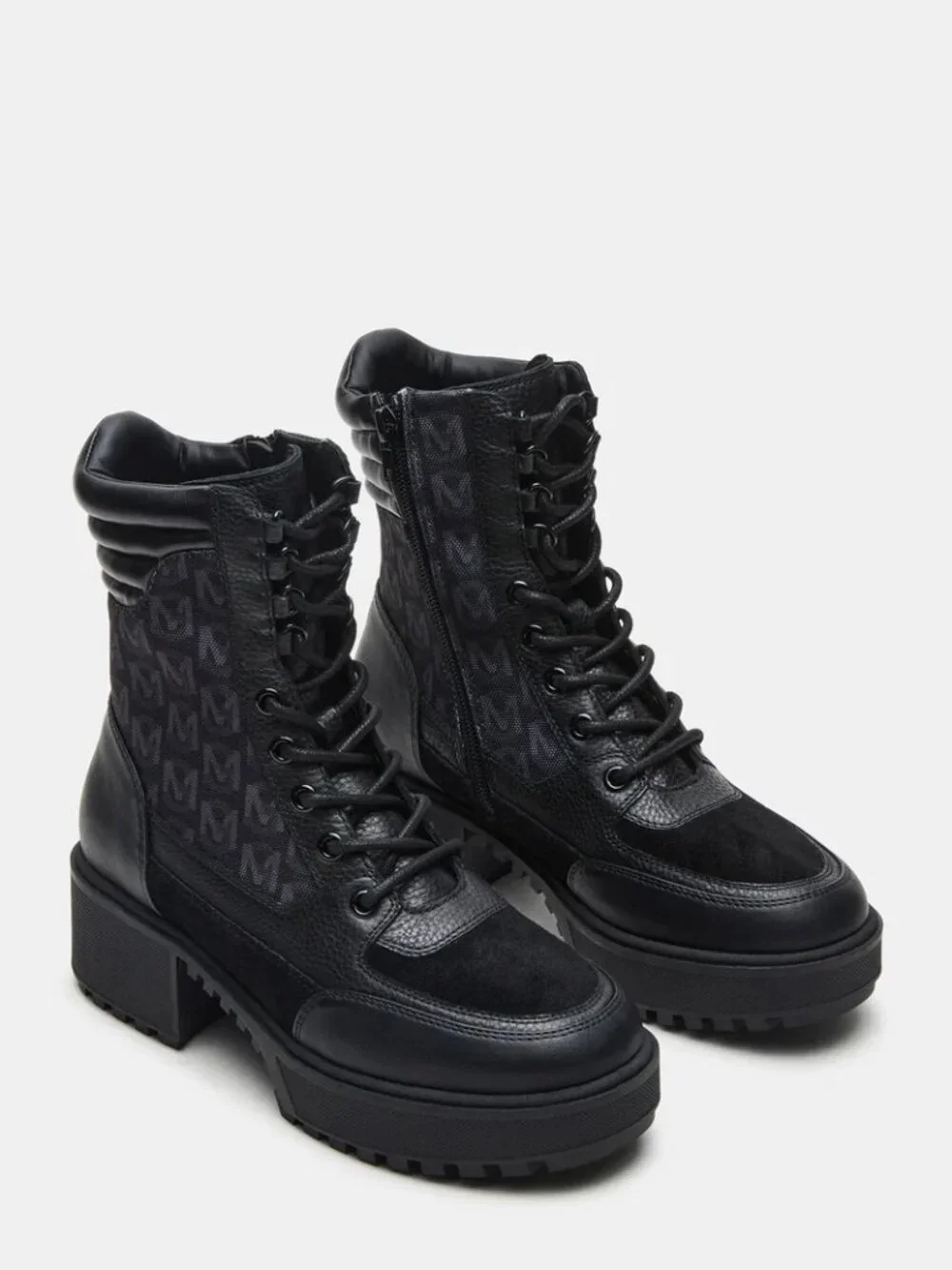 Steve Madden Hiker Boot - Color: Black Multi - Size: 8.5